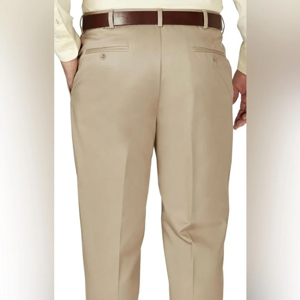HAGGAR GENERATIONS big man pants. Cotton Flat front Button back pockets 45/24 C
